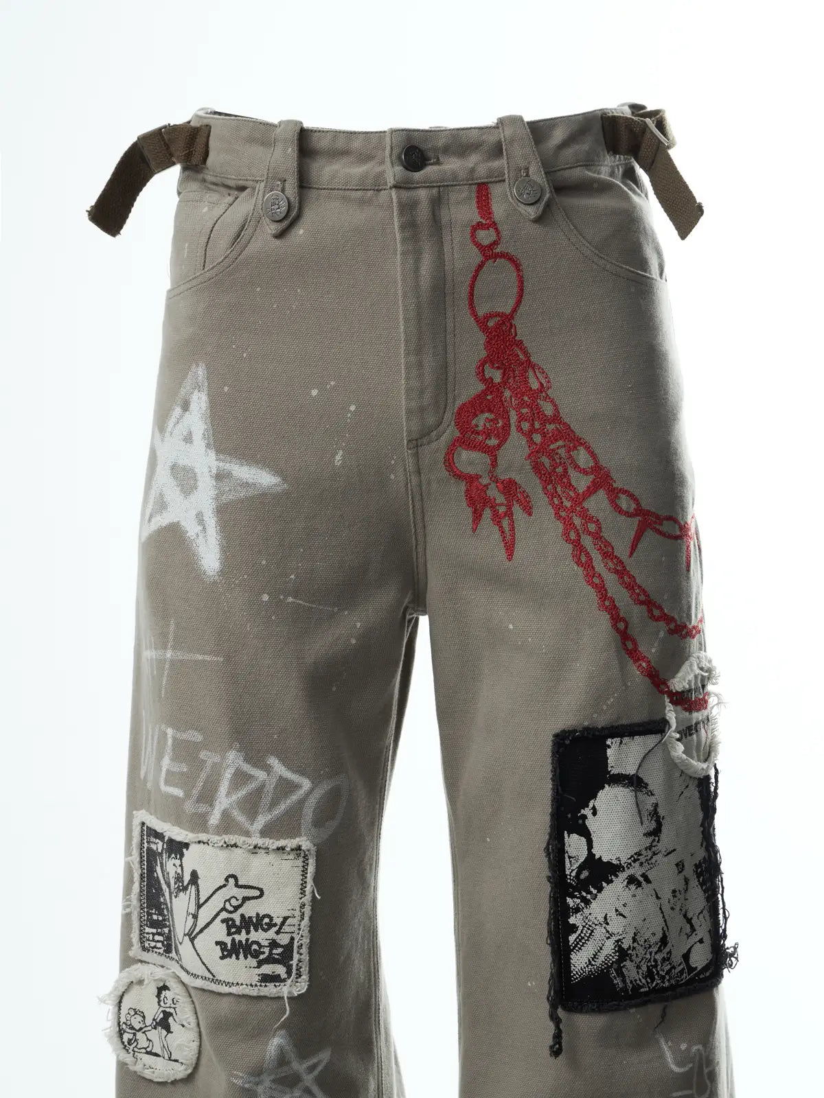 Graffiti Print Cargo Pants