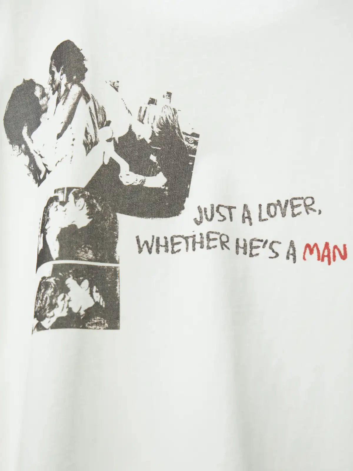 Distressed White Loose T-Shirt