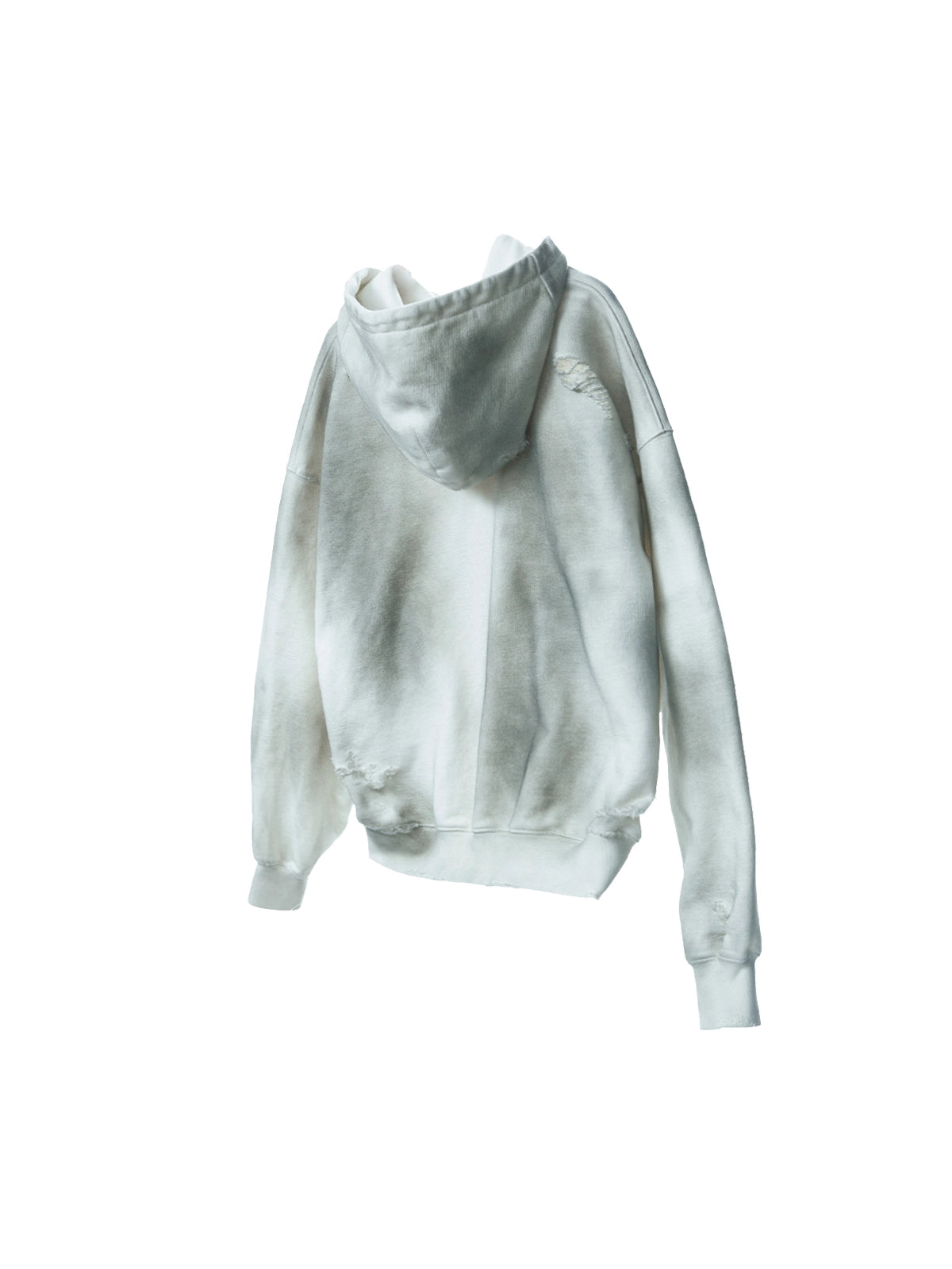 Dyed Distressed Print Hoodie