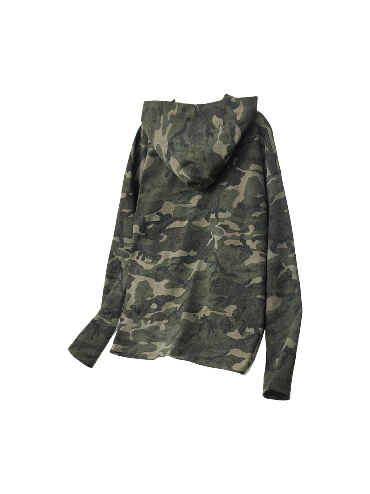 Vintage Camouflage Print Hoodie