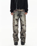 EMO Napoleon Mottled Wash Straight Leg Jeans