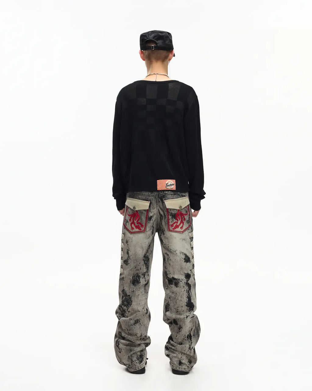 EMO “Techno Wash” Wool Blend Cardigan Black