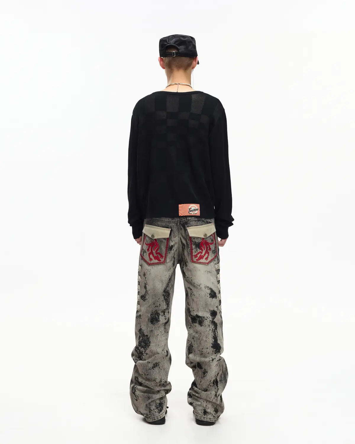 EMO “Techno Wash” Wool Blend Cardigan Black