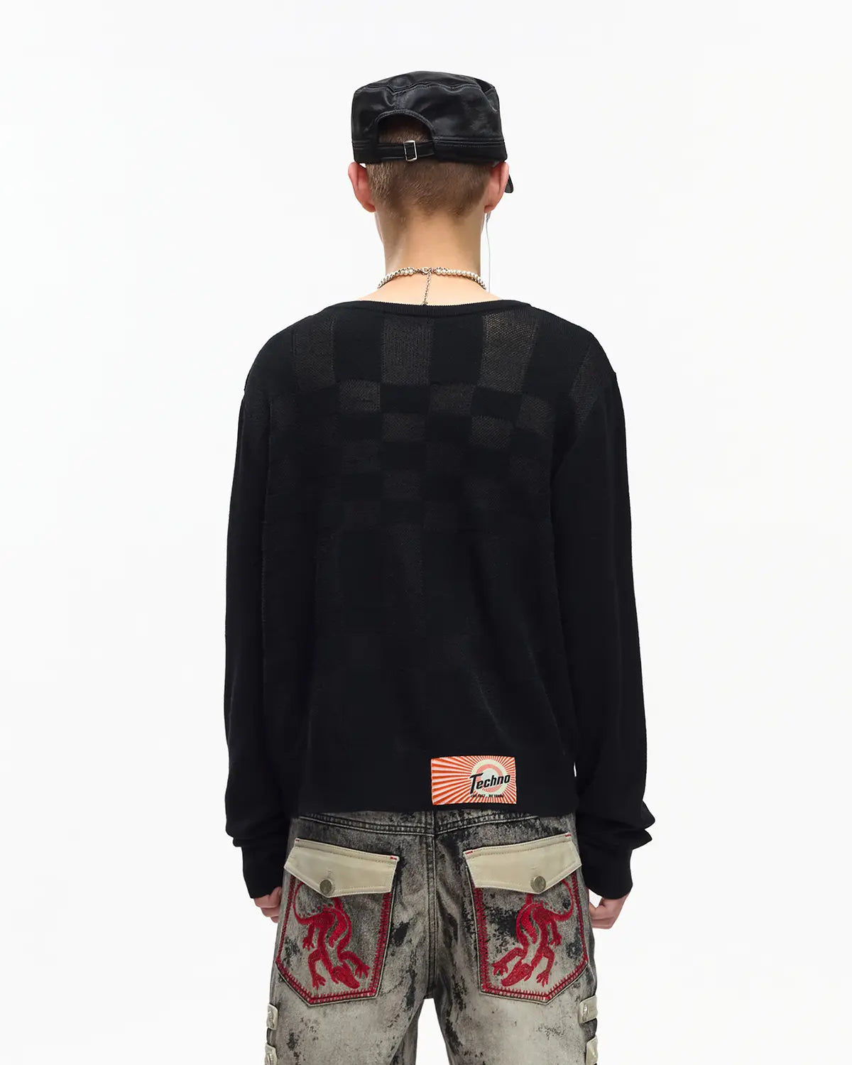 EMO “Techno Wash” Wool Blend Cardigan Black