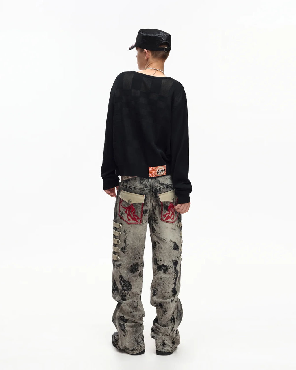 EMO Napoleon Mottled Wash Straight Leg Jeans