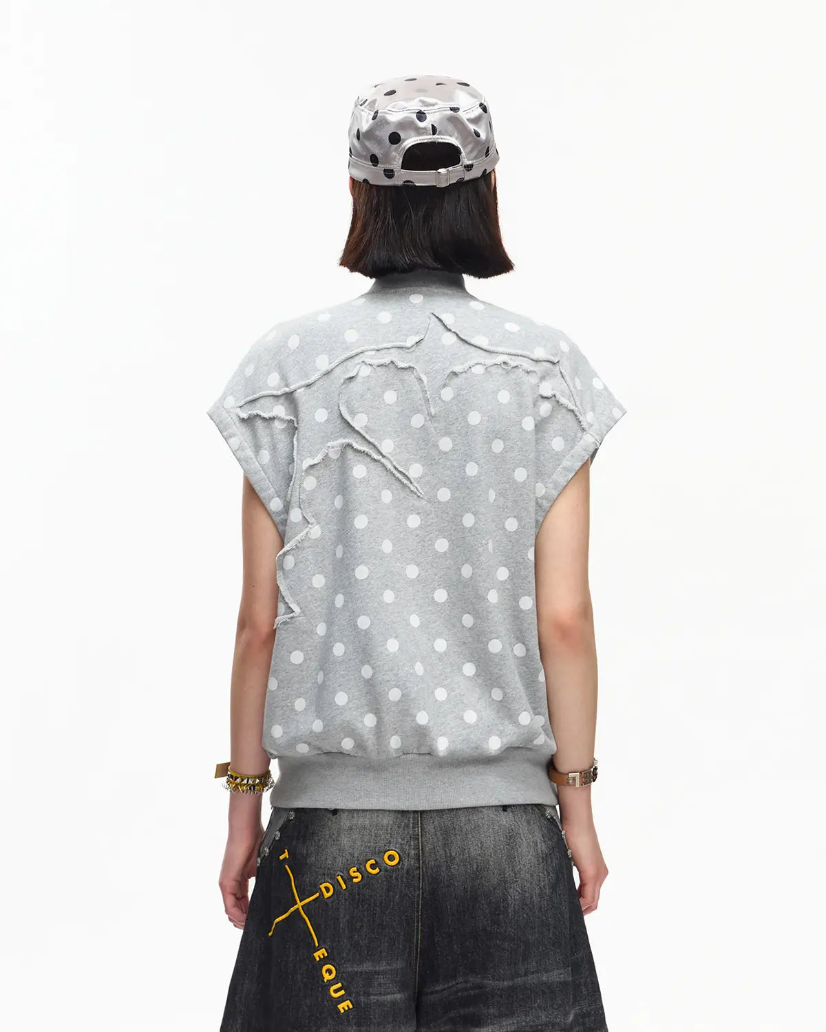 EMO Retro Polka Dot Napoleon Vest