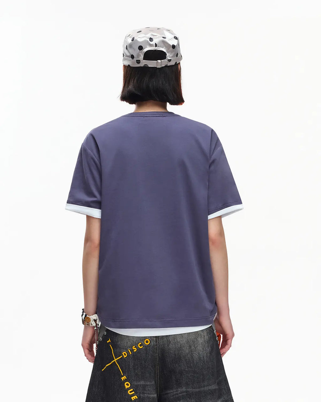 EMO Structured Micro Logo Essential Tee Purple