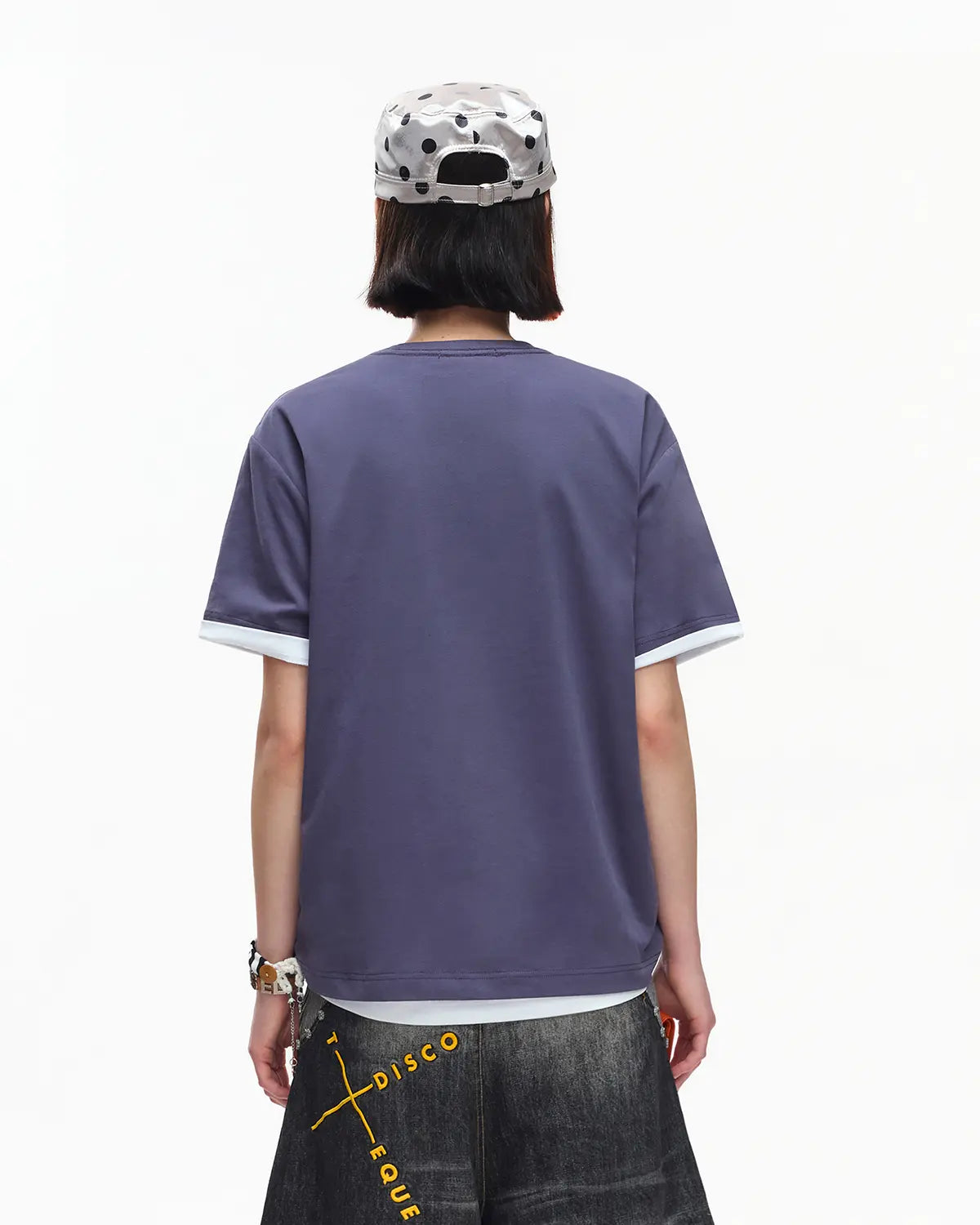 EMO Structured Micro Logo Essential Tee Purple