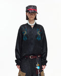 EMO Mirrored Tiger-Stripe Sukajan Jacket Black