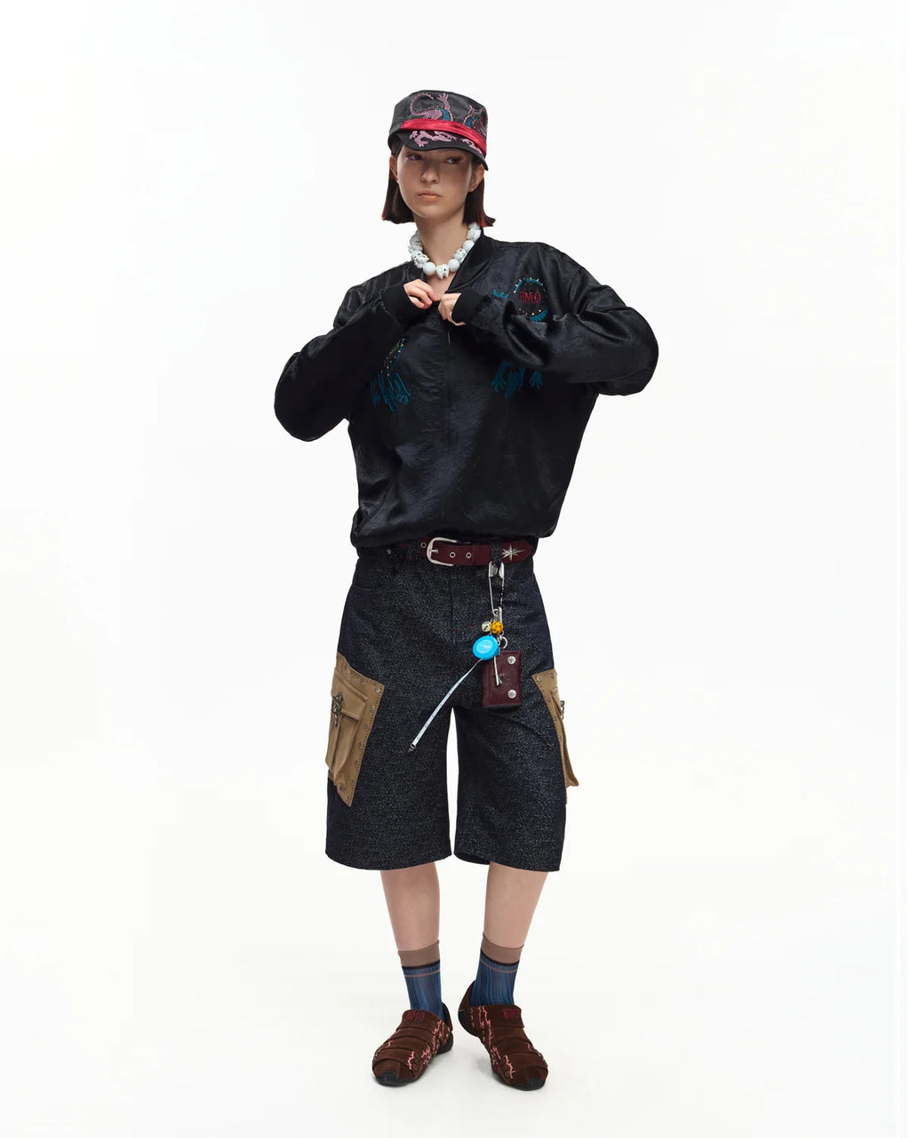 EMO Mirrored Tiger-Stripe Sukajan Jacket Black