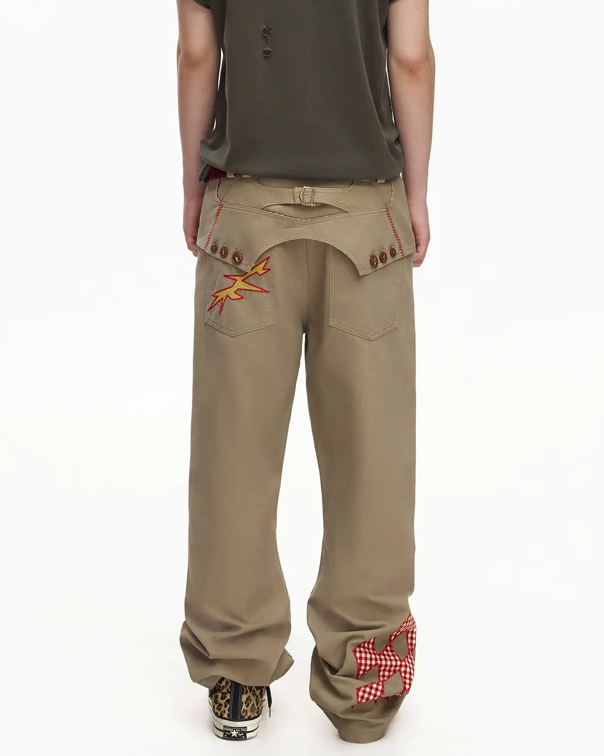 EMO Vintage Washed Flared Work Pants
