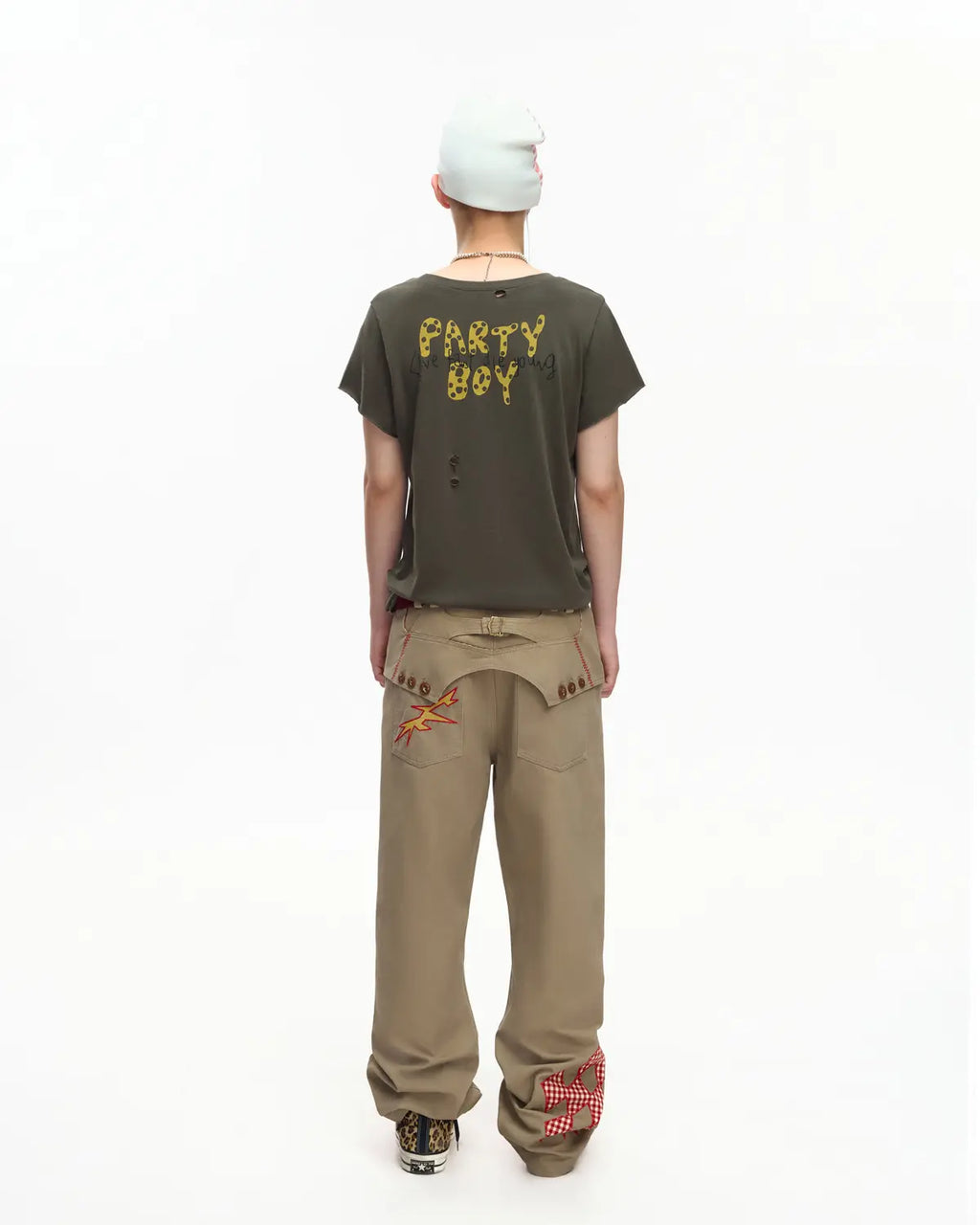 EMO Vintage Washed Flared Work Pants