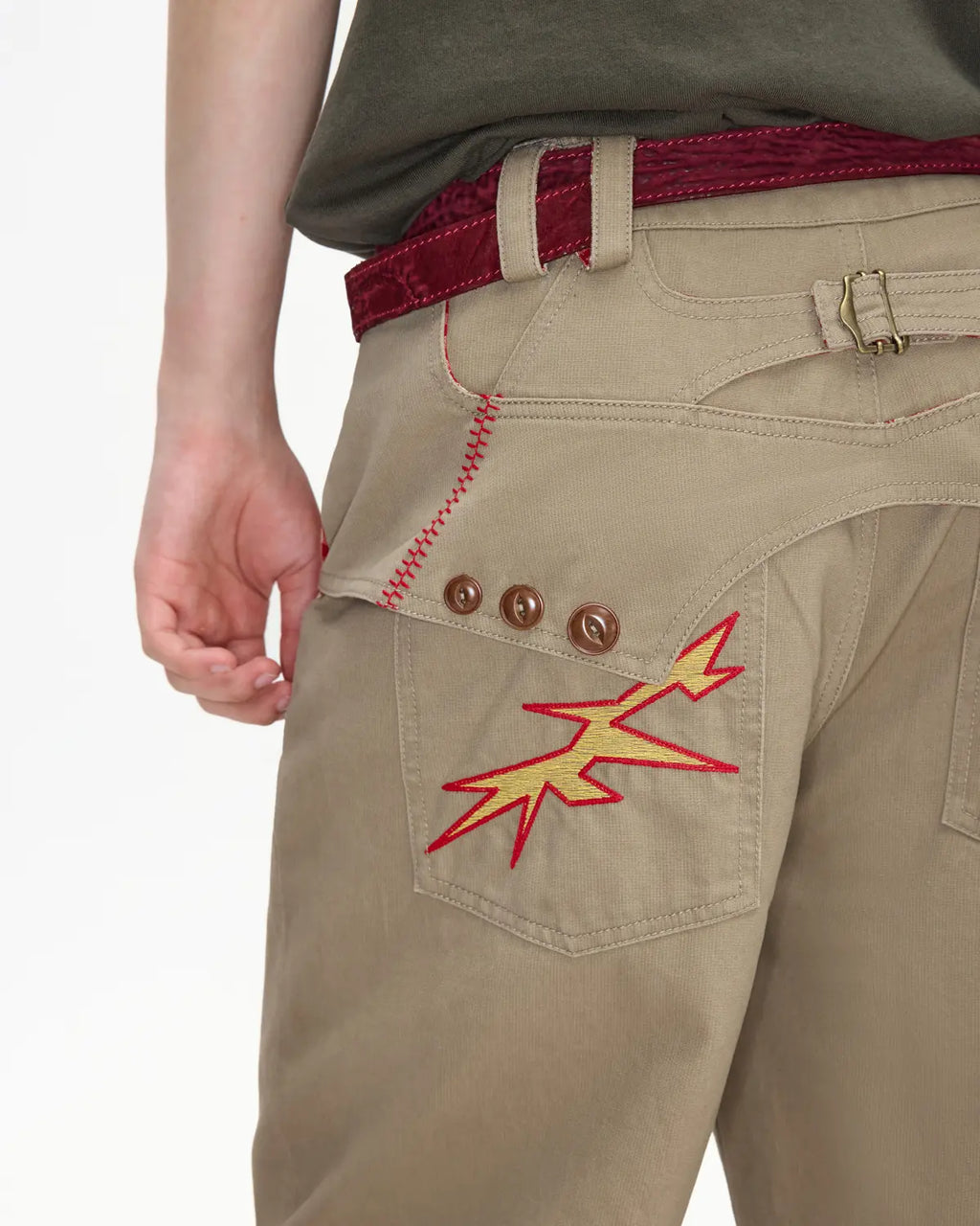 EMO Vintage Washed Flared Work Pants