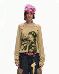 EMO No-Slip Off-Shoulder Ribbed Longsleeve