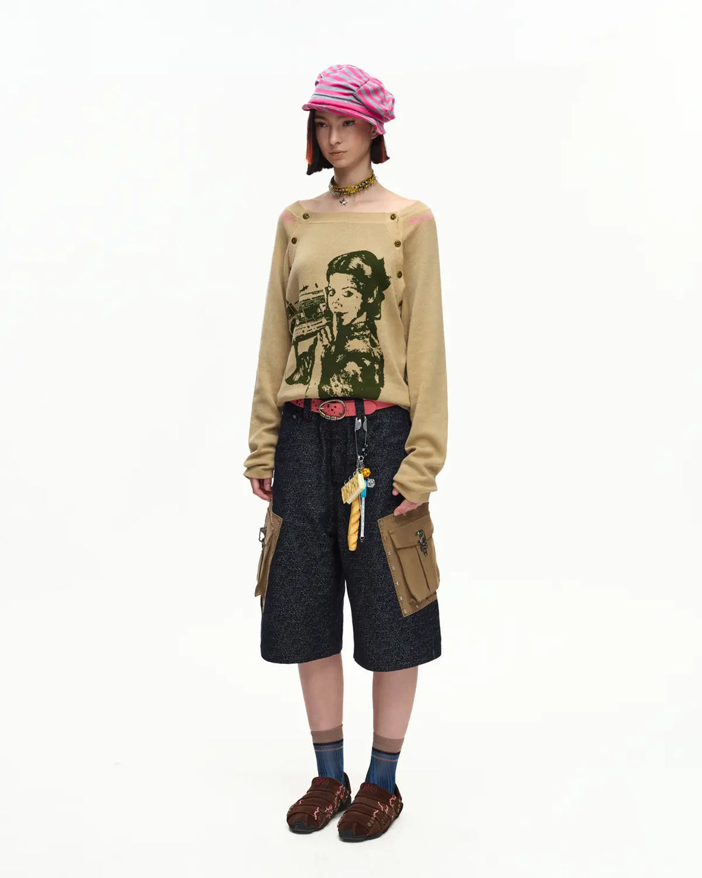 EMO No-Slip Off-Shoulder Ribbed Longsleeve