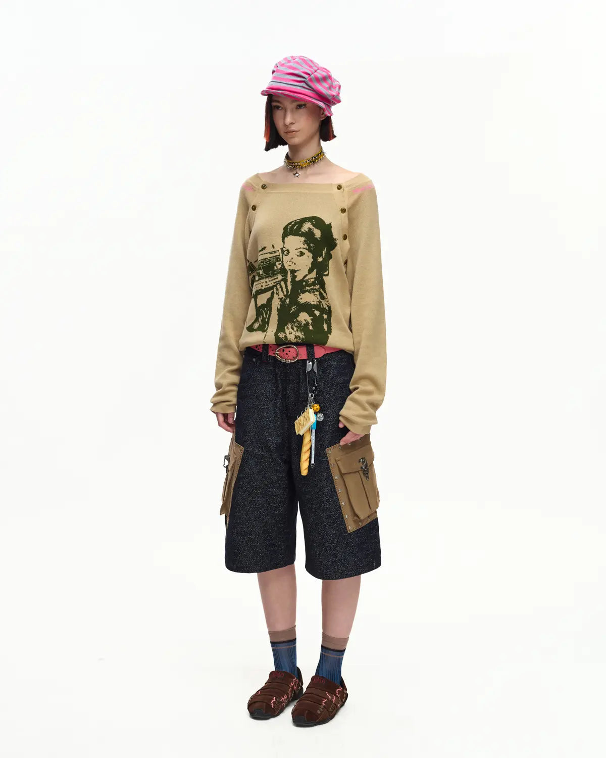 EMO No-Slip Off-Shoulder Ribbed Longsleeve