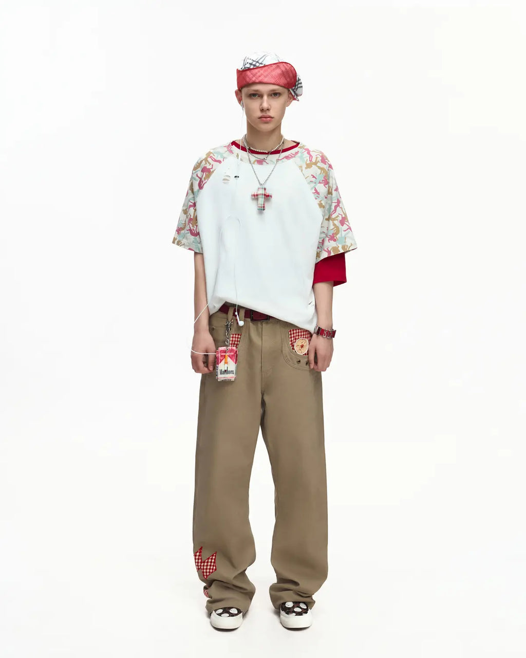 EMO Contrast Rib Frogging Tee