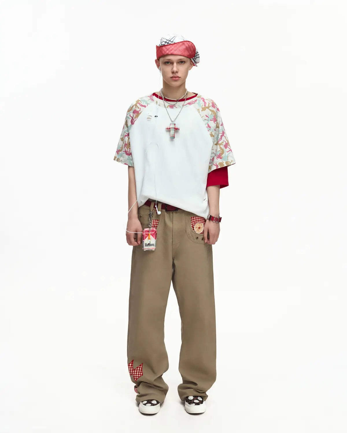EMO Contrast Rib Frogging Tee
