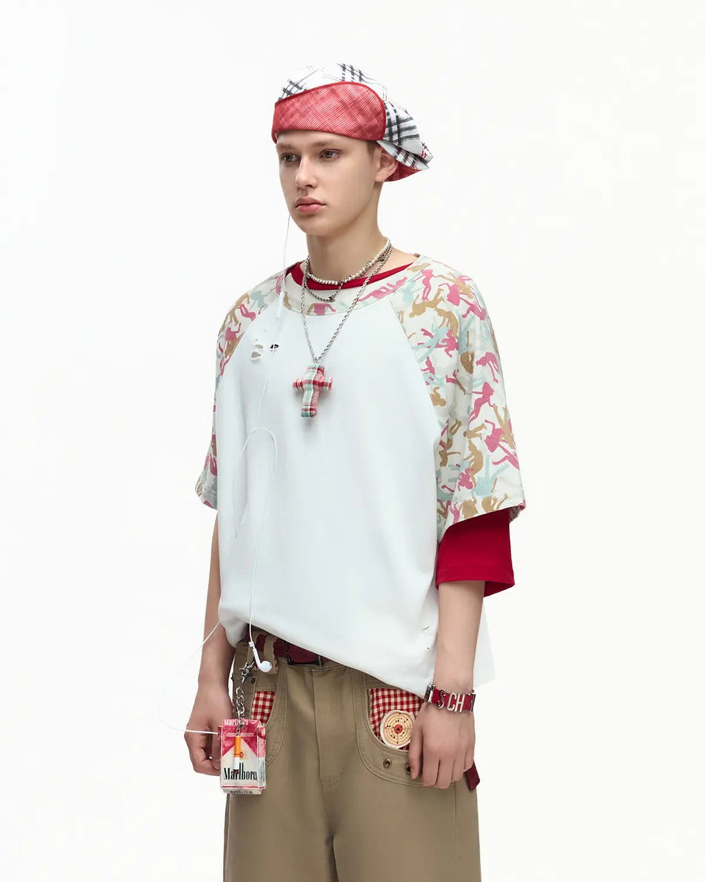 EMO Contrast Rib Frogging Tee