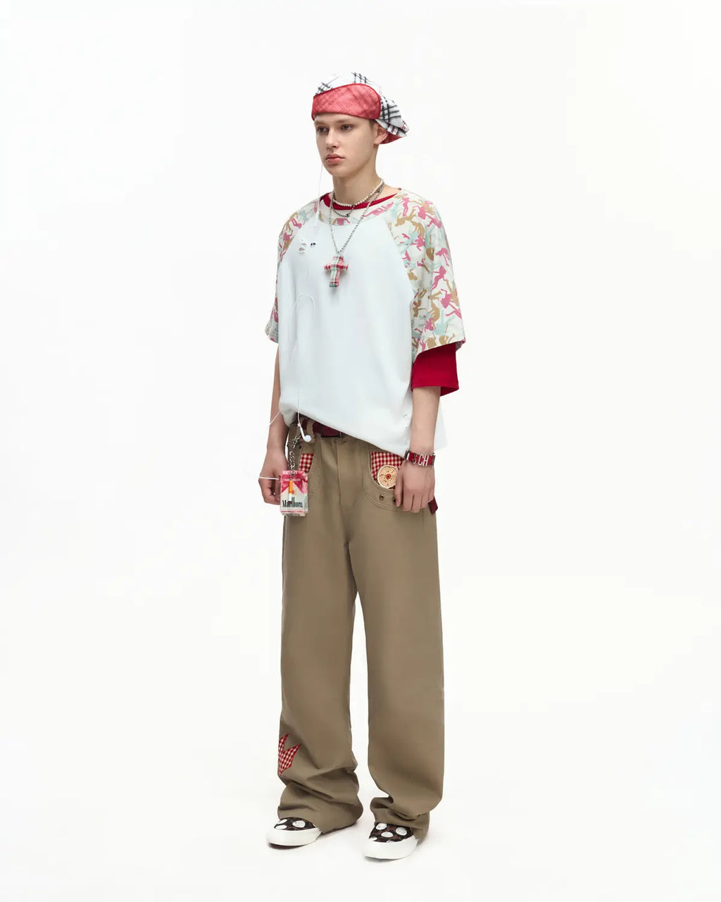 EMO Contrast Rib Frogging Tee