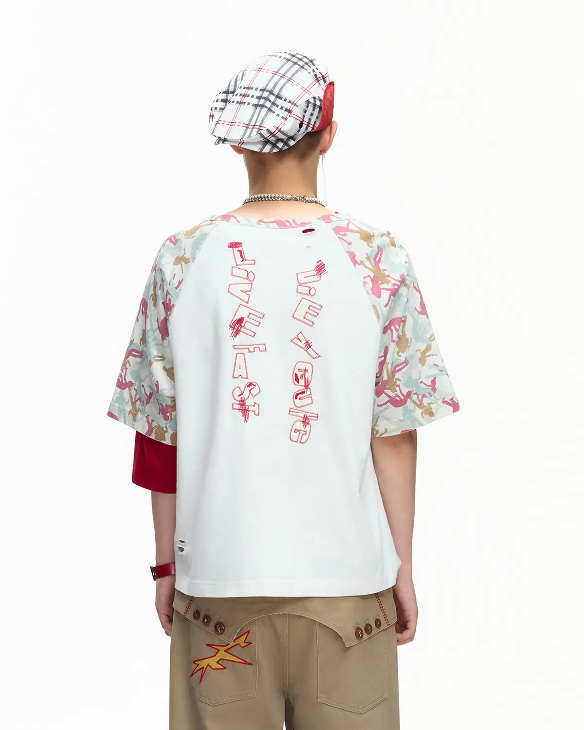 EMO Contrast Rib Frogging Tee