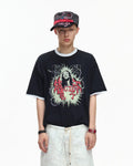 EMO Fake Layer Cropped Box Tee Black