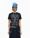 EMO 265g Faded Tiger Mirror Slim Tee（black）