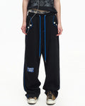 EMO Embroidered Straight-Leg Sweatpants Black