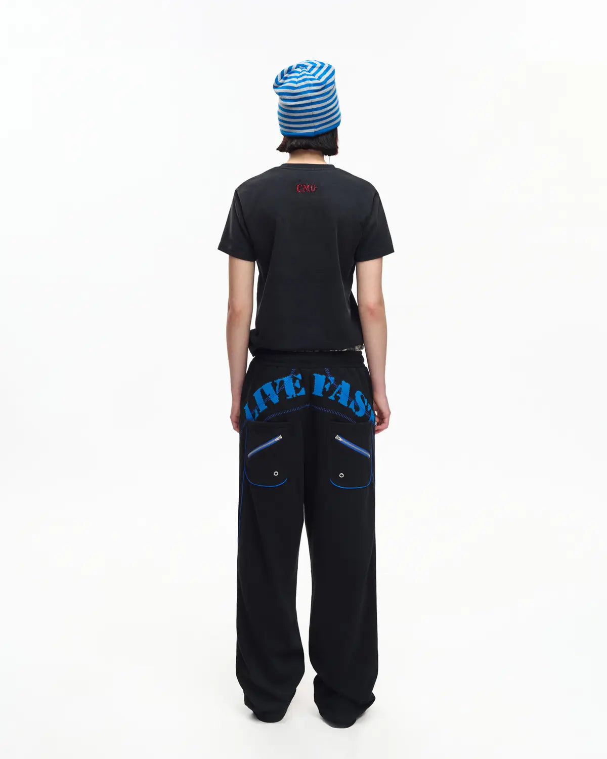 EMO 265g Faded Tiger Mirror Slim Tee（black）