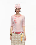 EMO Mohair Wool Knit Short Sleeve（Pink）