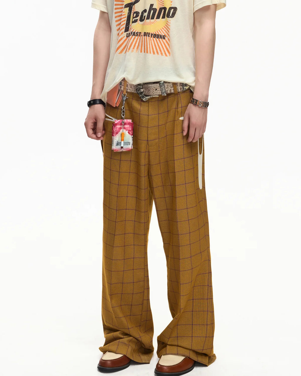EMO Deconstructed Plaid Jacquard Trousers