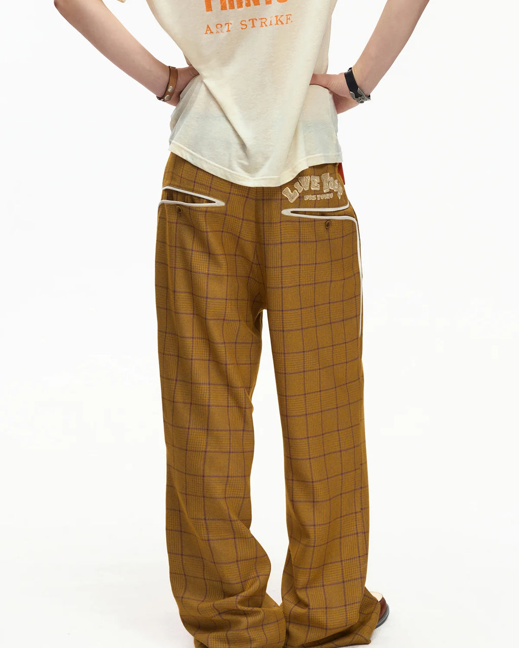 EMO Deconstructed Plaid Jacquard Trousers