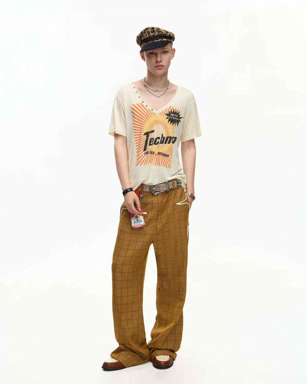 EMO Deconstructed Plaid Jacquard Trousers