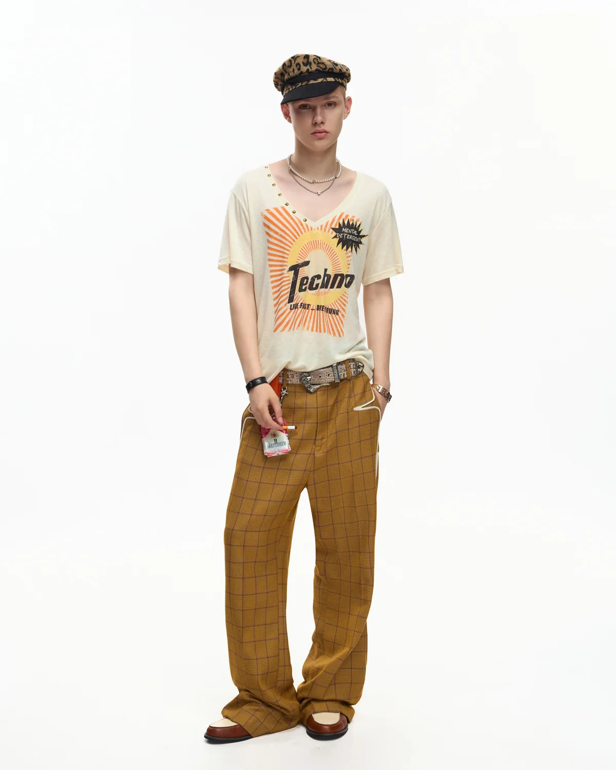 EMO Deconstructed Plaid Jacquard Trousers