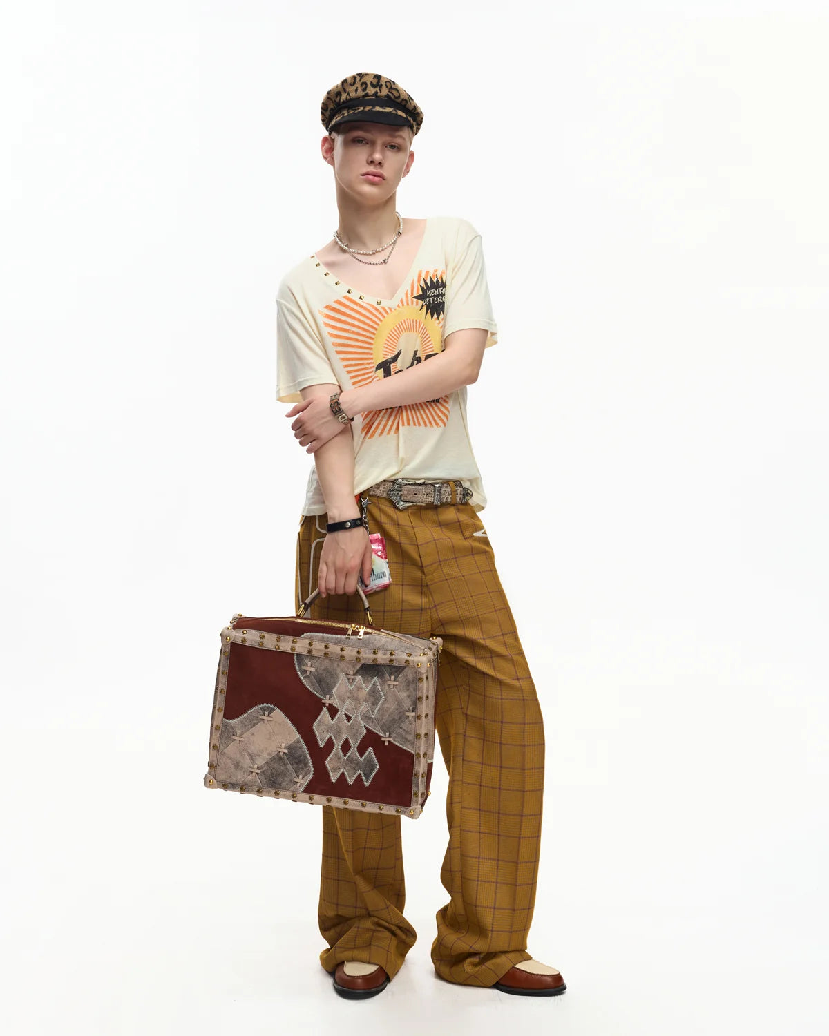 EMO Deconstructed Plaid Jacquard Trousers