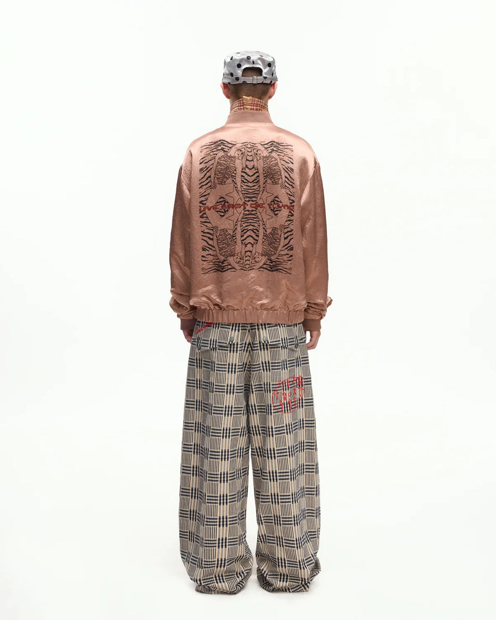EMO Mirrored Tiger-Stripe Sukajan Jacket Red