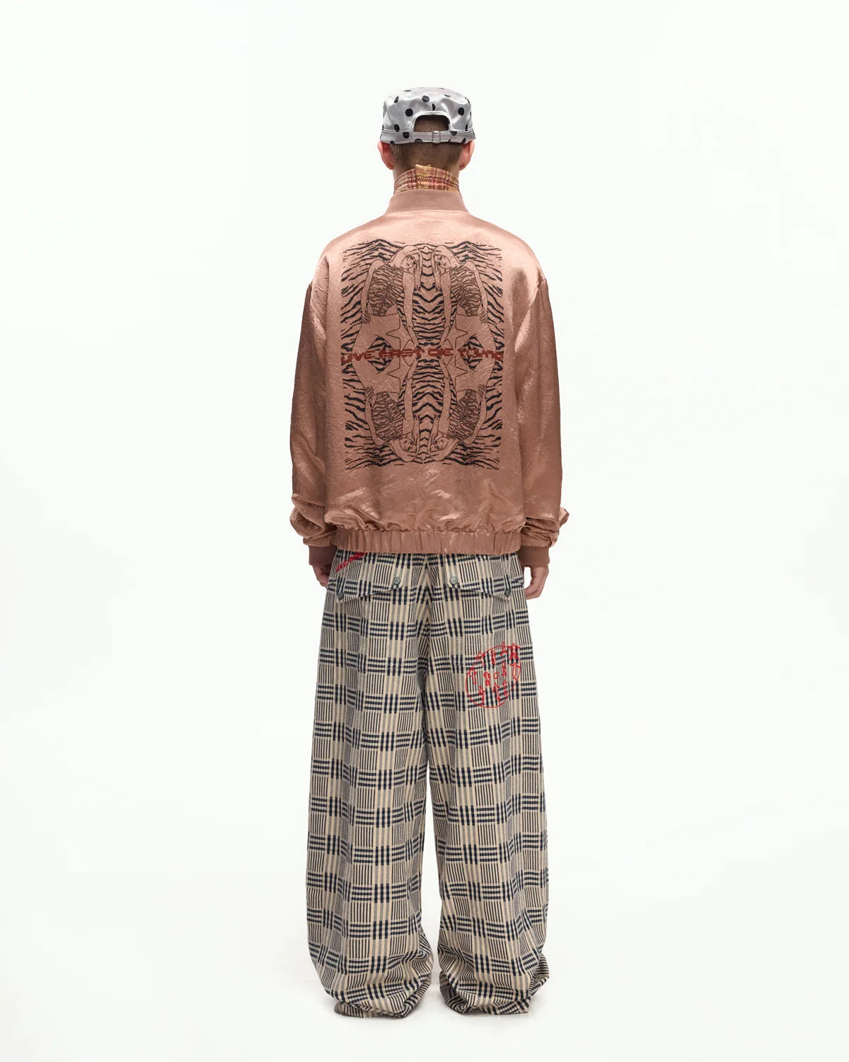 EMO Mirrored Tiger-Stripe Sukajan Jacket Red
