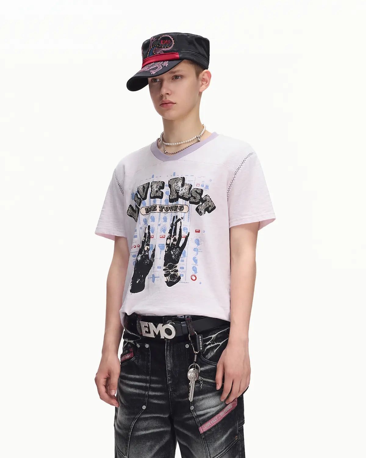 EMOBROTHER Vintage ベロアジャケット Camouflage Distressed Embroidered Jacket – EMOBROTHER