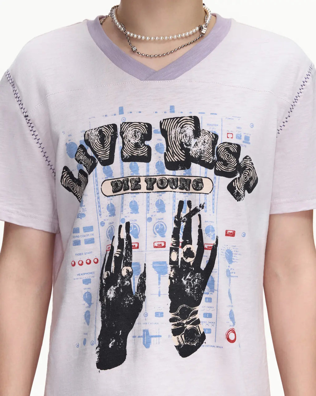 EMO Vintage Washed V-Neck Tee