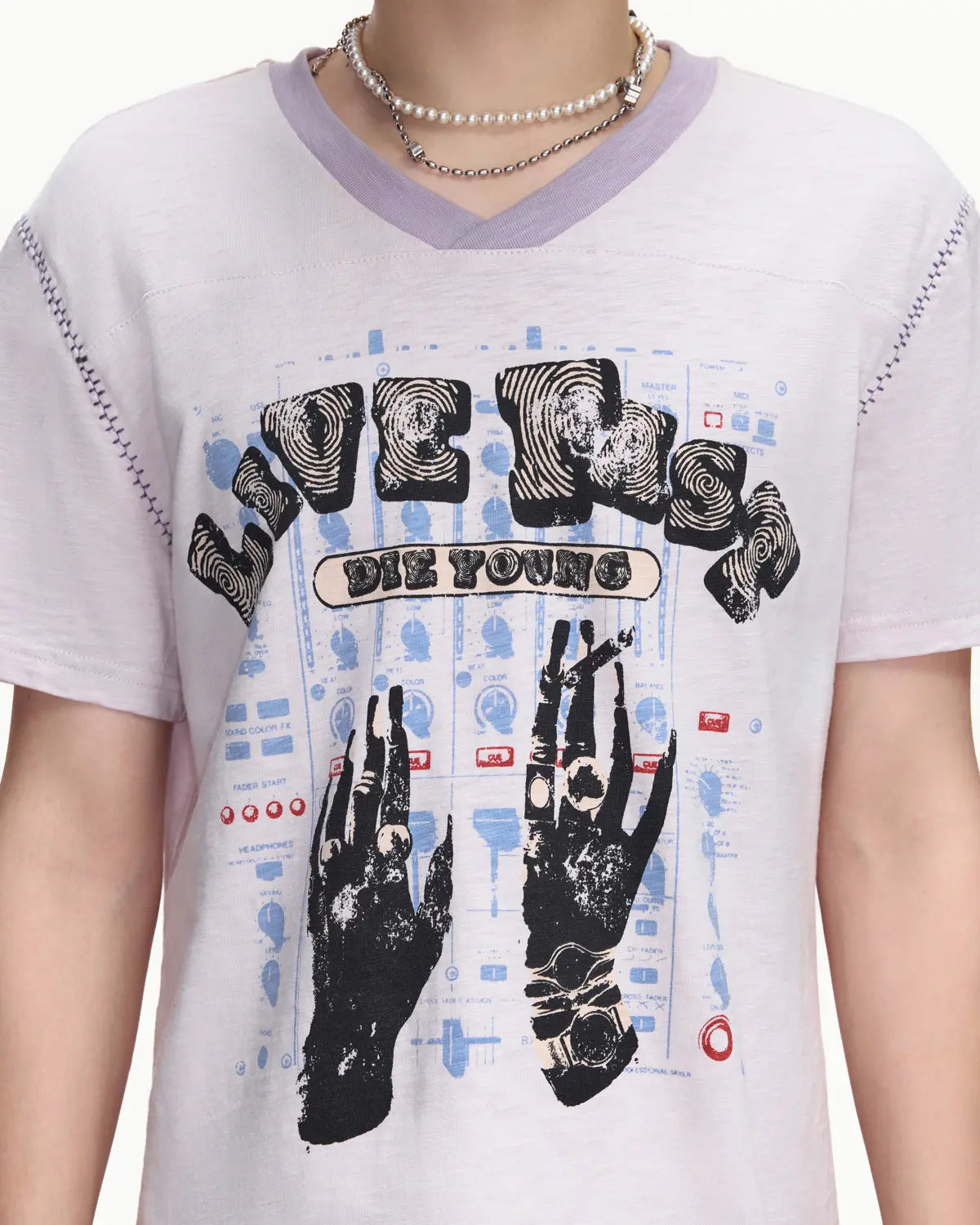 EMO Vintage Washed V-Neck Tee