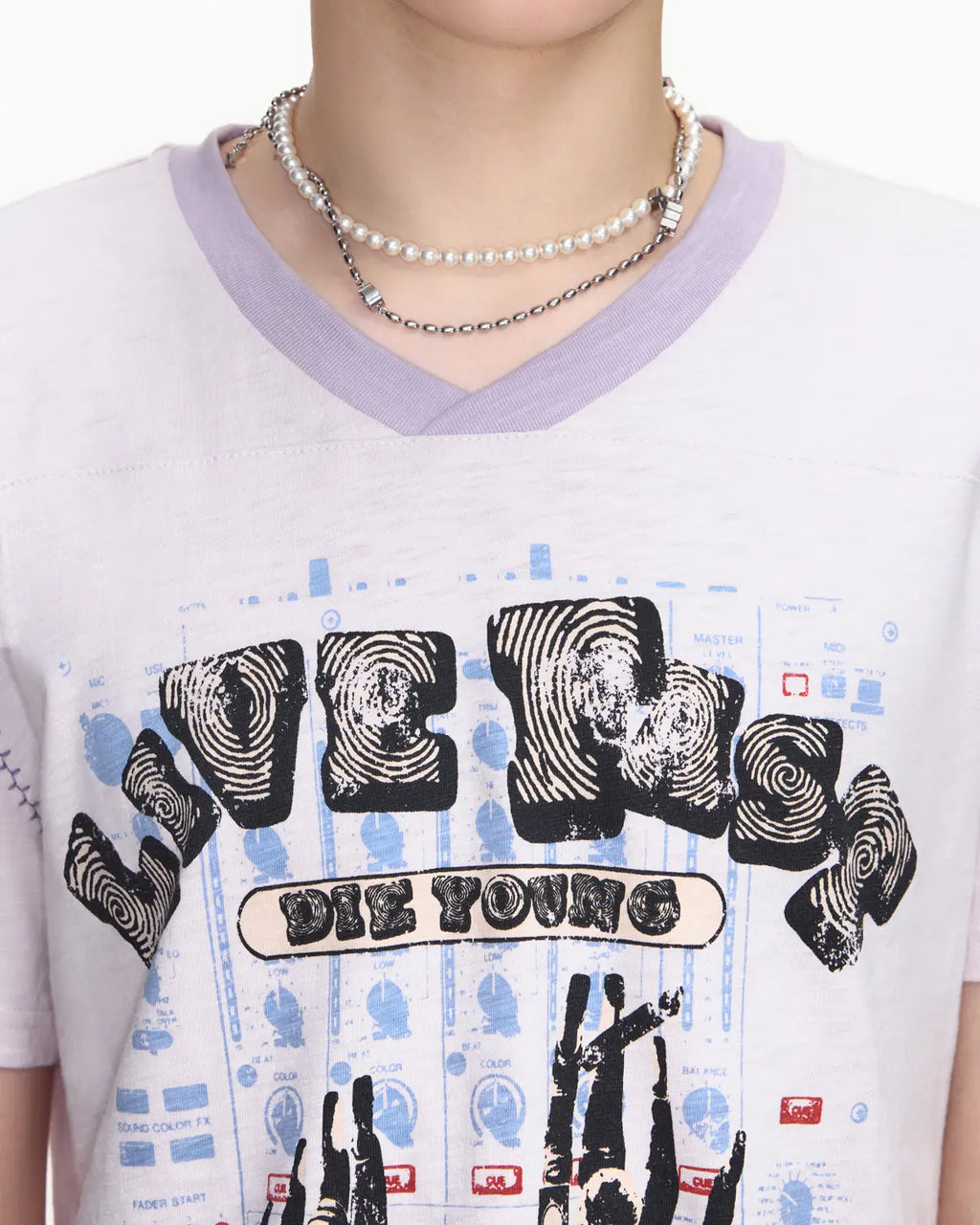 EMO Vintage Washed V-Neck Tee