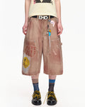 EMO “Acid Smiley” Washed Carpenter Shorts