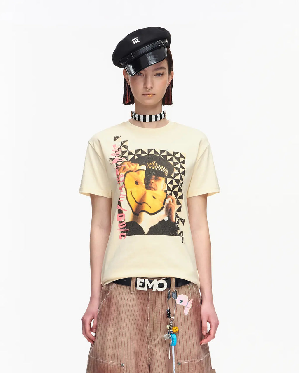 EMO Ripped Smiley Tailored Fit Tee