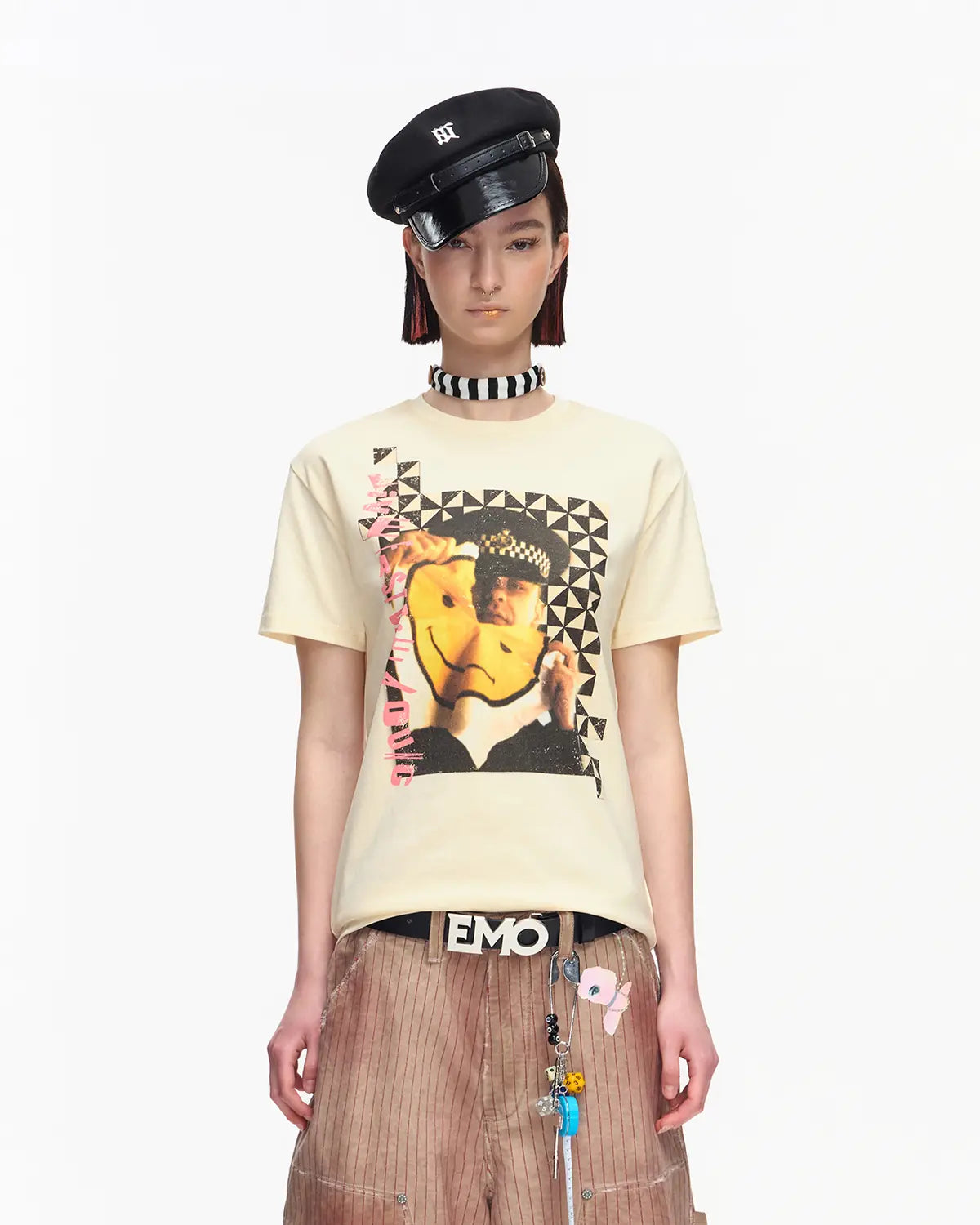 EMO Ripped Smiley Tailored Fit Tee