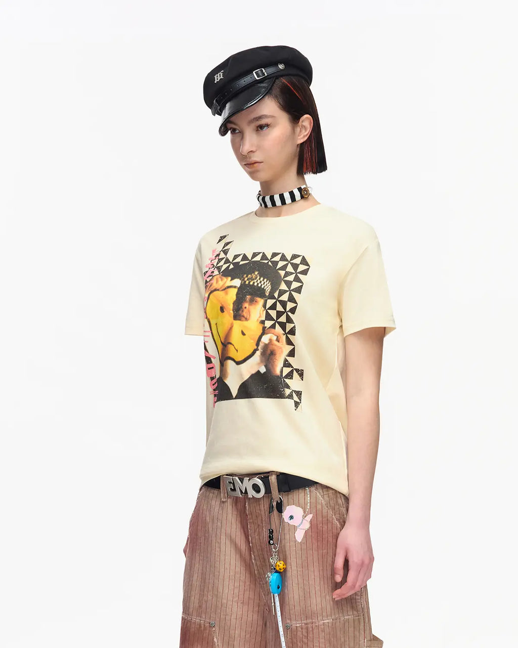 EMO Ripped Smiley Tailored Fit Tee