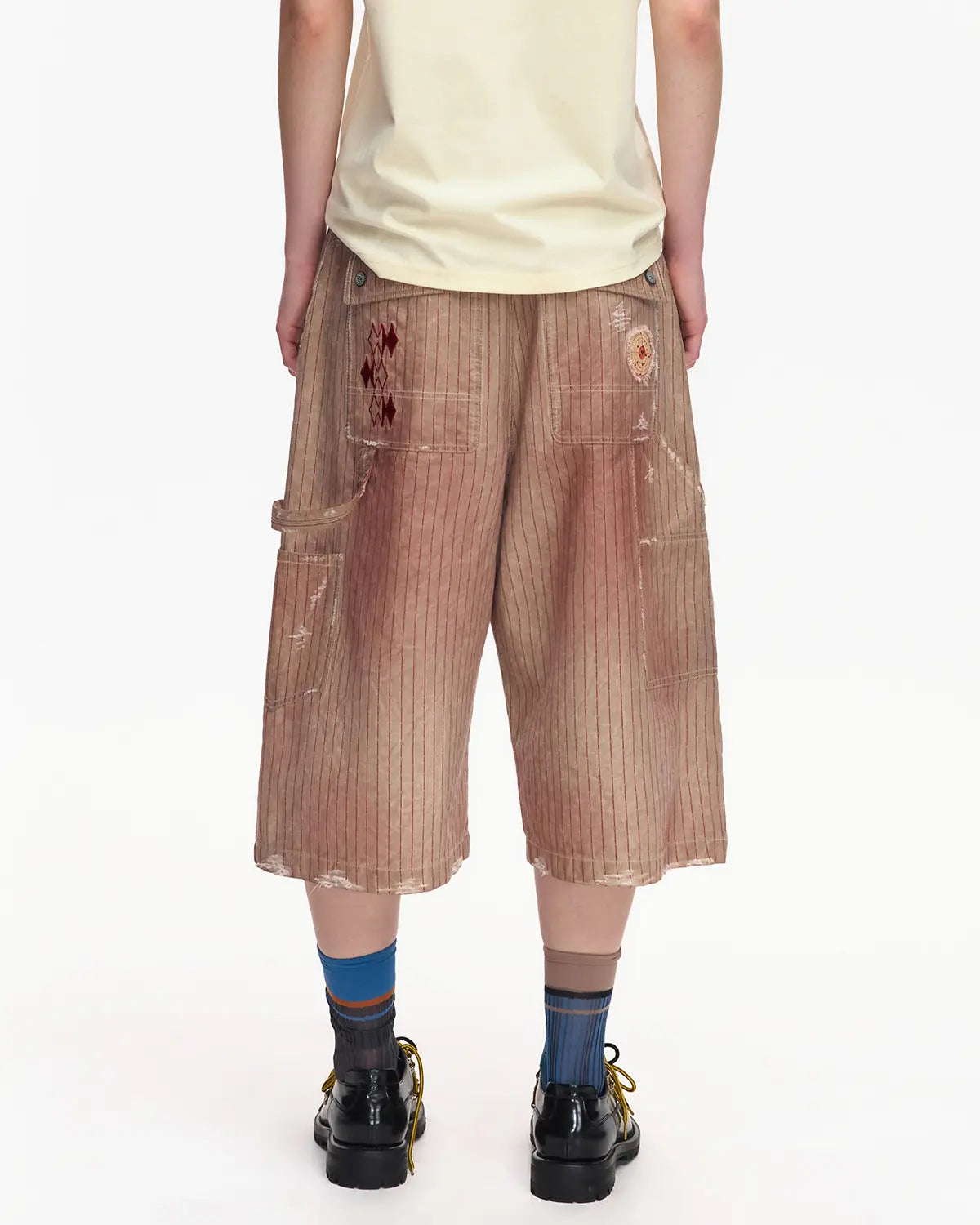EMO “Acid Smiley” Washed Carpenter Shorts