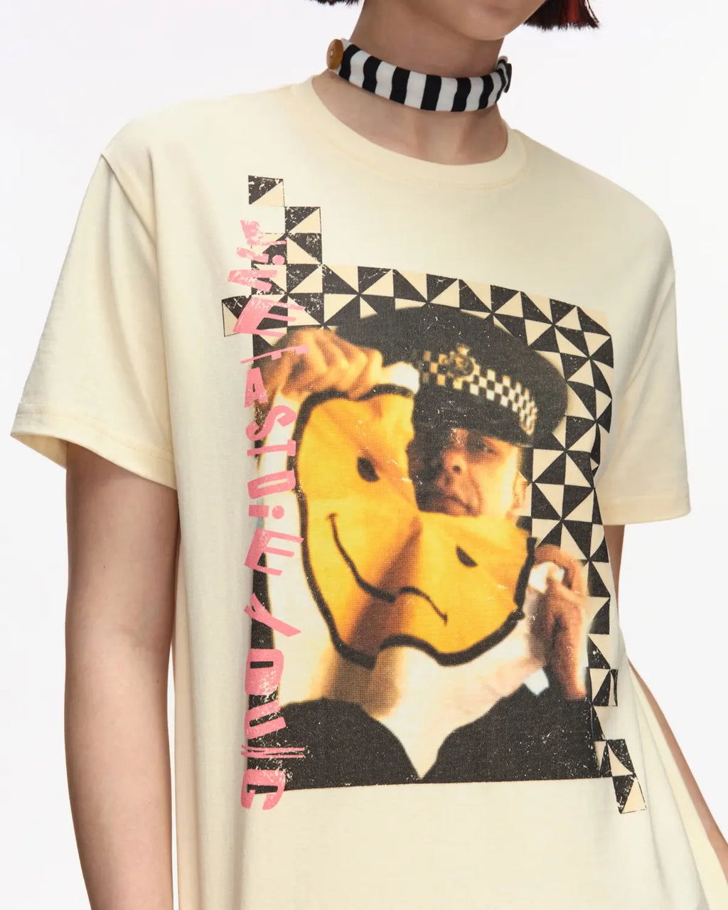 EMO Ripped Smiley Tailored Fit Tee