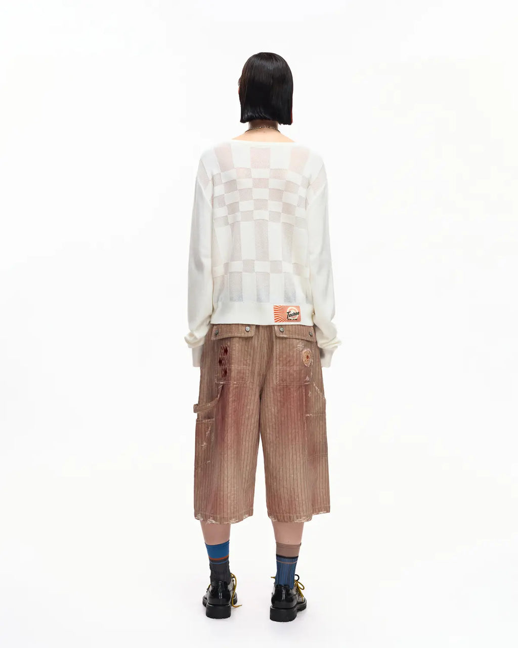 EMO “Techno Wash” Wool Blend Cardigan White
