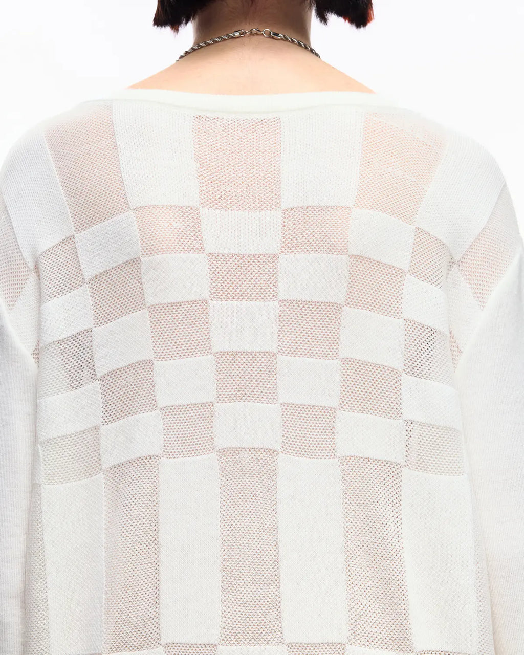 EMO “Techno Wash” Wool Blend Cardigan White