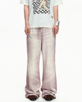 EMO Trompe-L'œil Print Sweatpants Pink